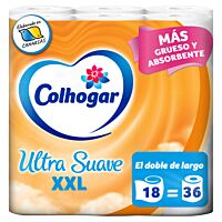 Colhogar papel higiénico ultra suave XXL 18 ud