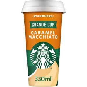 Chilled cup Caramel Macchiato bebida láctea de café con leche y caramelo  STARBUCKS
