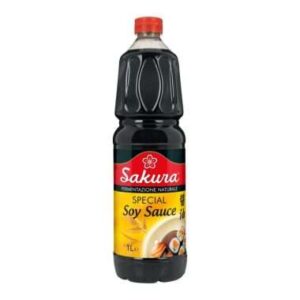 Salsa de Soja Sakura 12 Piezas de 1 Litro “Top Food – Mucho Gusto”