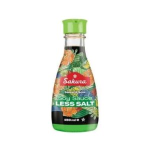 Salsa de soja Sakura especial con tapa verde, baja en sal, 6 unidades de 150 ml “Top Food – Mucho Gusto”
