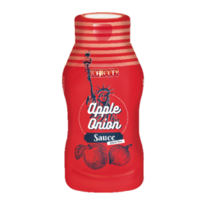 Salsa de manzana y cebolla en envase exprimible, 8 unidades de 540 g “Top Food – Mucho Gusto”
